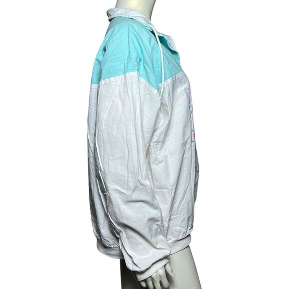 Vintage 90s Cotton Fitz Desert Cactus Windbreaker Southwestern Aztec Pastel XL - Picture 3 of 9